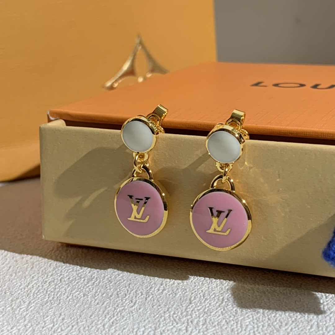 Louis Vuitton Pink Flower Earrings